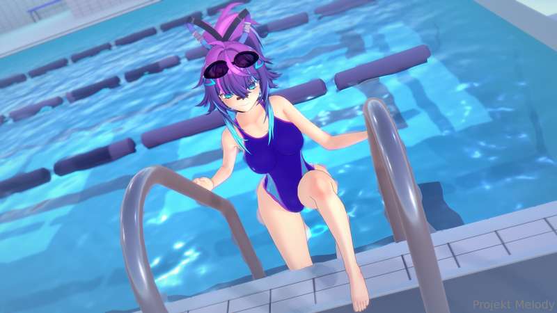 you're not lookin at my ass while I get out of the pool, rig..