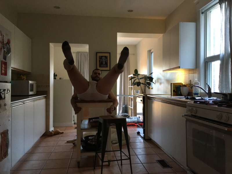 when you fall over the kitchen island by accident