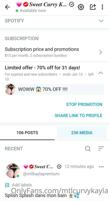 ⬇️💋💋 70% OFF 💋💋⬇️ https://onlyfans.com/mtlkaylapremium