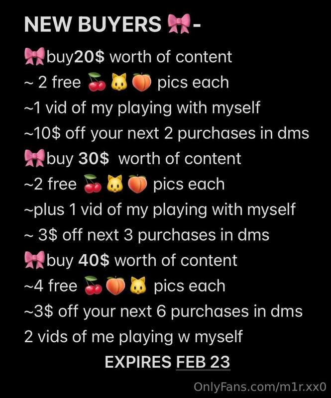 my new deals EXPIRES MARCH 7th 2