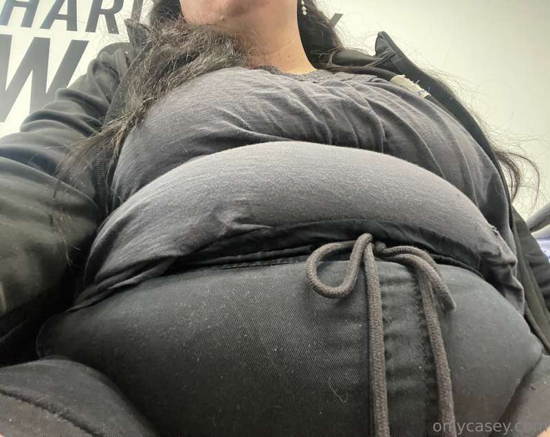 Showing off this big gut in public is my favorite thing to d..