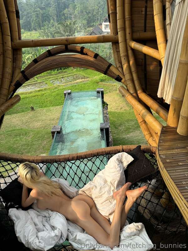 POV you waking up in bali with the best view.The net is stro..