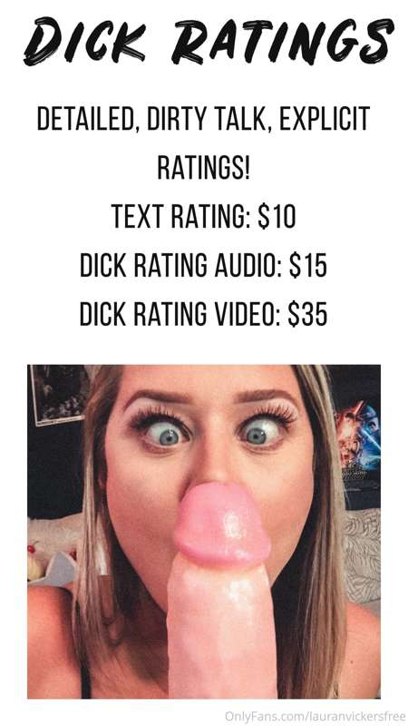 I’m doing DICK RATINGS today! 🤤 Tip for what kind you'd like..