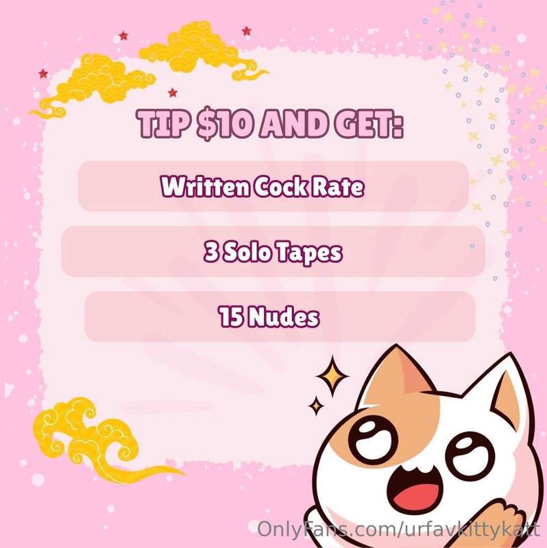 FIRST FAN TO TIP $10 & GET:⚡️ COCKRATE ⚡️ 3 SOLO TAPES⚡️ 15 ..