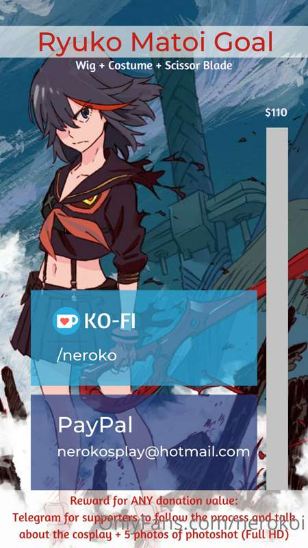 Hi guys uwu, I start a New cosplay goal yesterday, so if you..