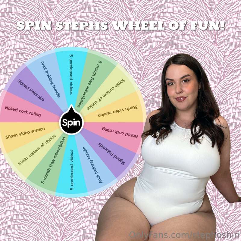 ITS TIME TO PLAY A GAME! 

$15 for 1 spin 
$25 for 2 spins 
..