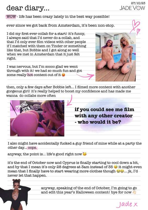 doing my diary entry a little differently today... 🥰💕📝

top ..