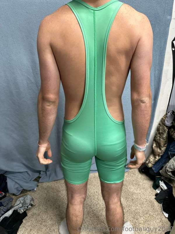 The new private in football gear and a wrestling singlet! 25