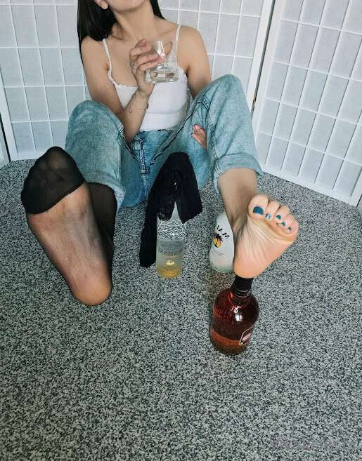 you + me + my feet + alcohol = A party for your dick! 

I've.. 13