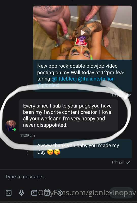 Love seeing messages like this , thank you guys for your sup..