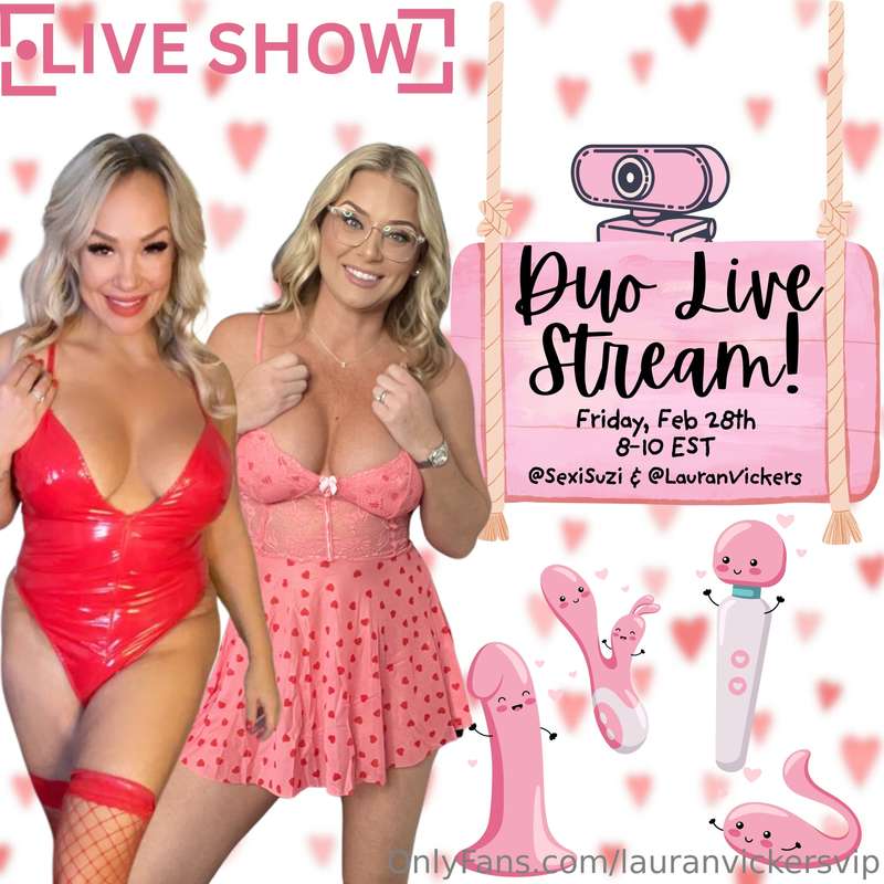 🚨 TONIGHT! 🚨DUO LIVE tonight with @sexisuzi! 💦 Don't miss it..