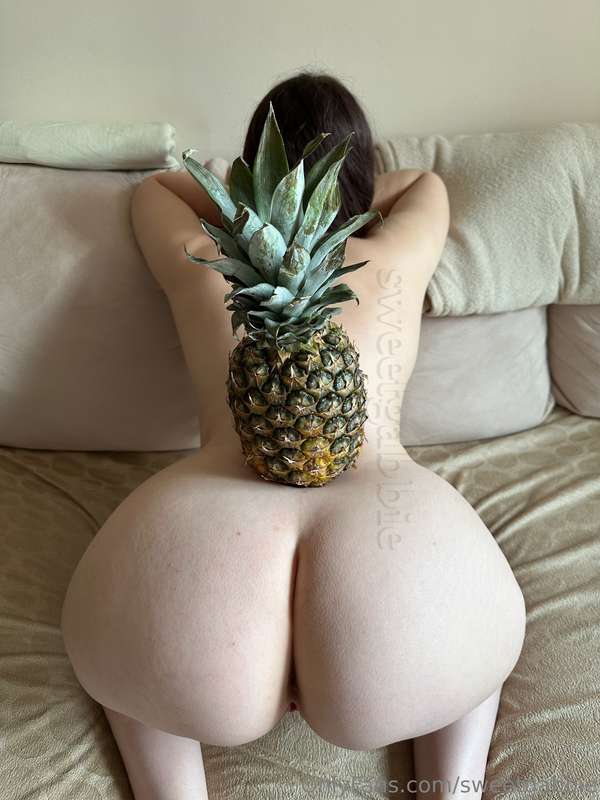 Pineapple on a peach - that's a fruit salad in the making! 🍍.. 4