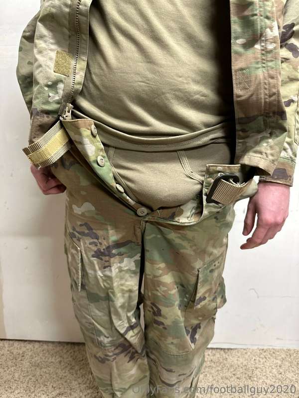 The private doing a little stripping down to his military br.. 13