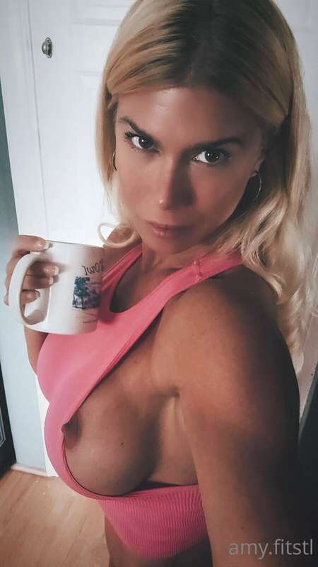 Coffee and Cleavage ☕️🍒 Enjoy the view 💋💋 4