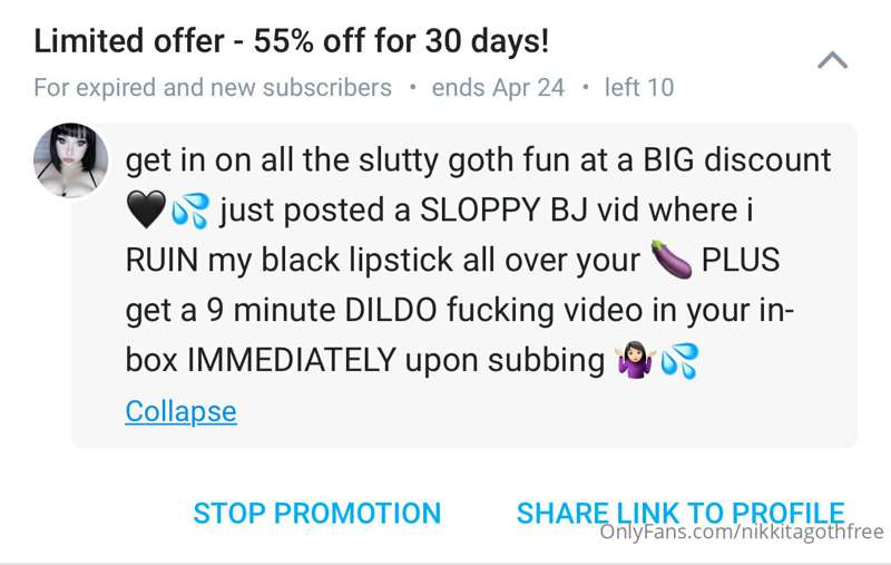 $5 sale 10 spots only 🤷🏻‍♀️🖤💦 @nikkitagoth 1