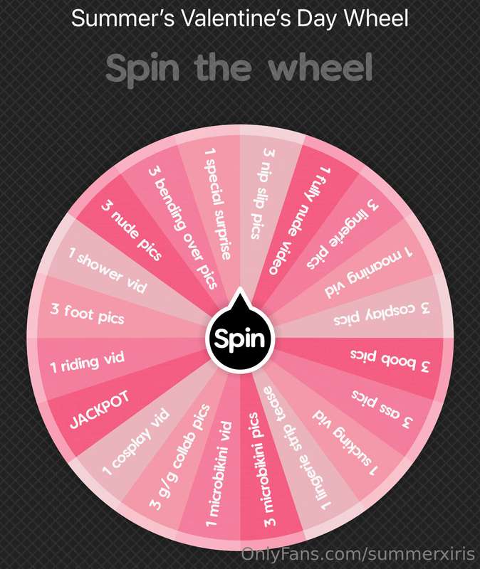 💖VALENTINES DAY SPIN THE WHEEL💖Here's what’s up for grabs:❣️.. 1