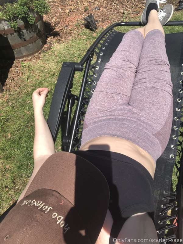 Relaxing in the garden enjoying getting the first set of pla.. 2