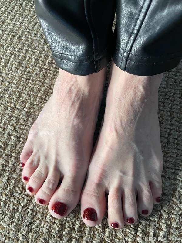 The bold red polish pops against my fair skin, creating a st.. 4