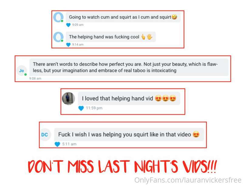 ## **DON'T MISS LAST NIGHT'S VIDS!!** 🔥🔥🔥 You all make me BL..