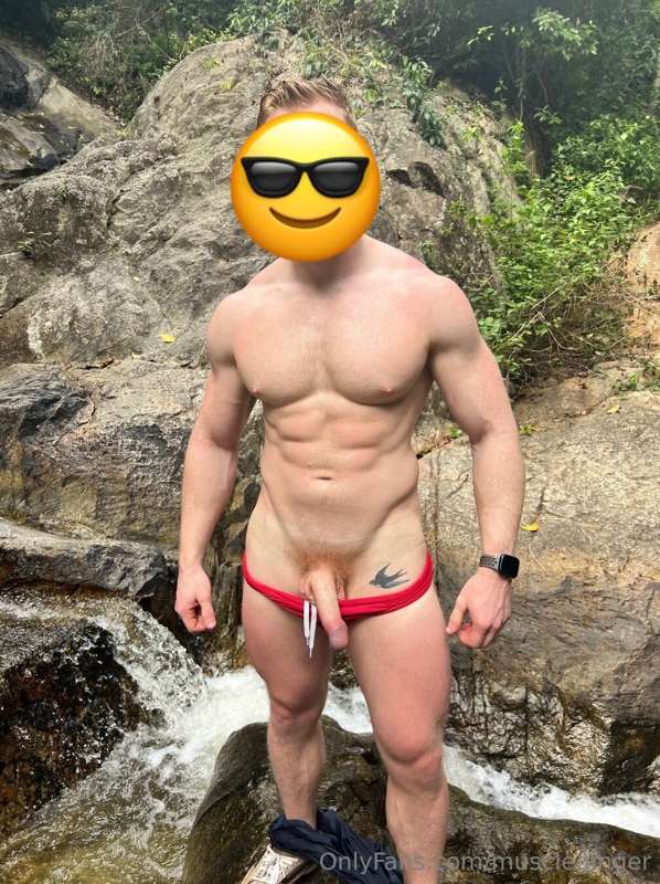 Cock out at the waterfall 😈
