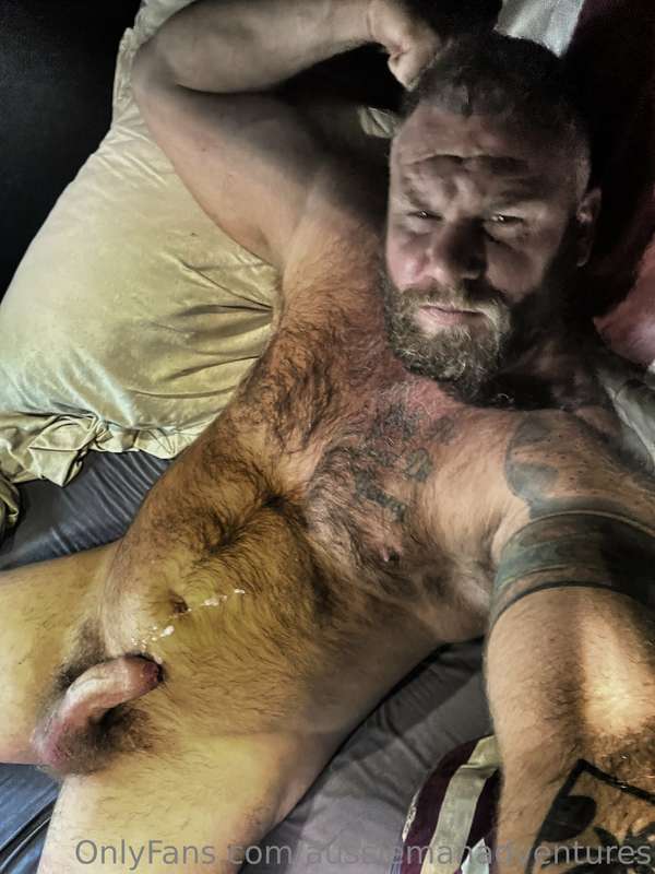 Sweaty, cummed soaked bear