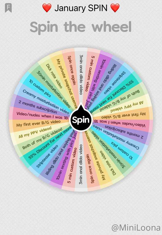 SPIN THE WHEEL! 
It’s my first try with this so let’s have s..