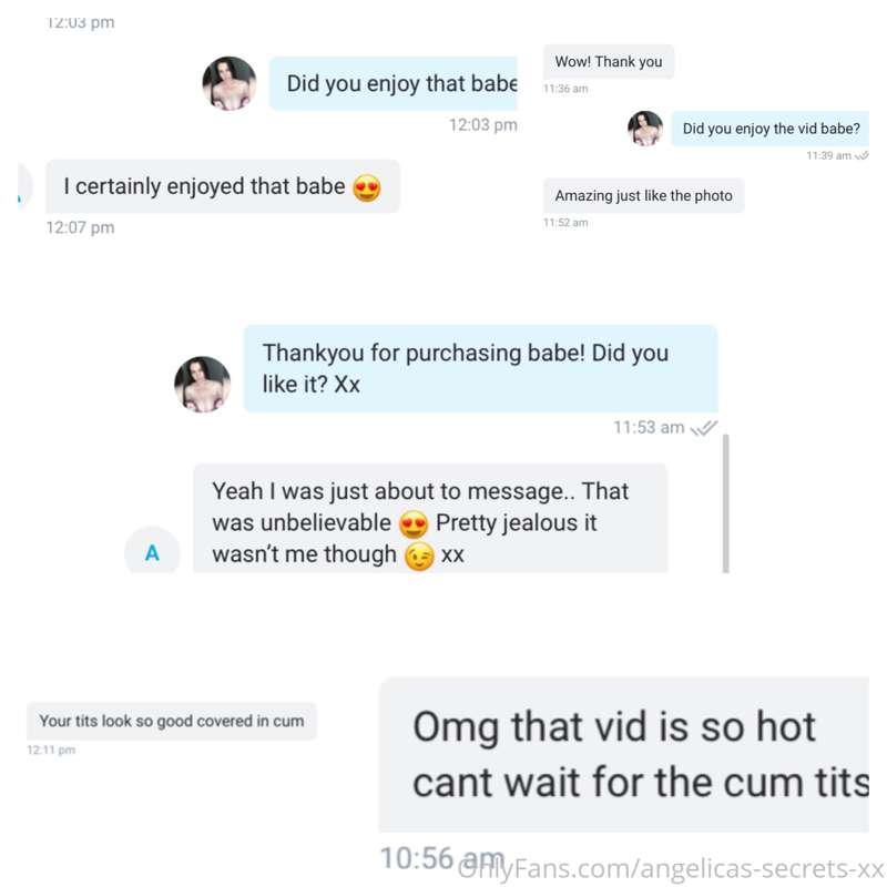 Just a handful of responses from the sex tape in your dms ri..