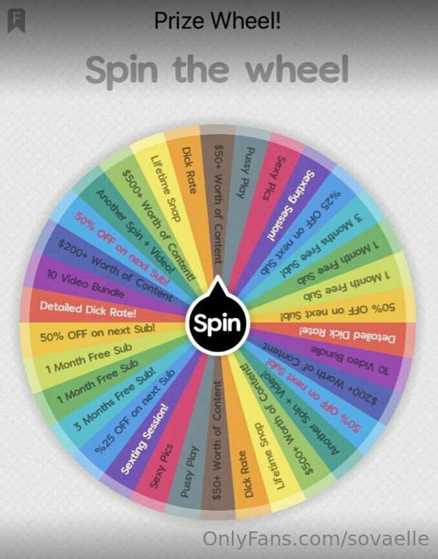 LETS PLAY A GAME! 👅

Tip $7 for 1 Spin
Tip $14 for 3 Spins
T..