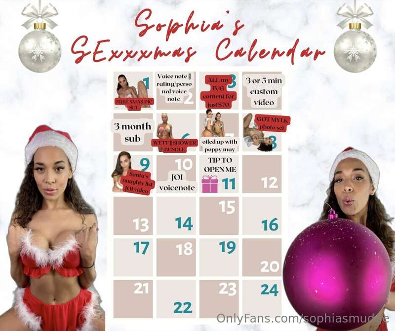 💋🎁🎄 **SOPHIA'S SEXXXMAS CALENDAR DAY 11**🎄🎁💋  Today I though..