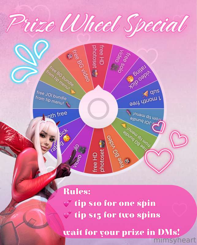 MY FIRST PRIZE WHEEL 🎉❤️❤️i’ve never done this before!! it l..