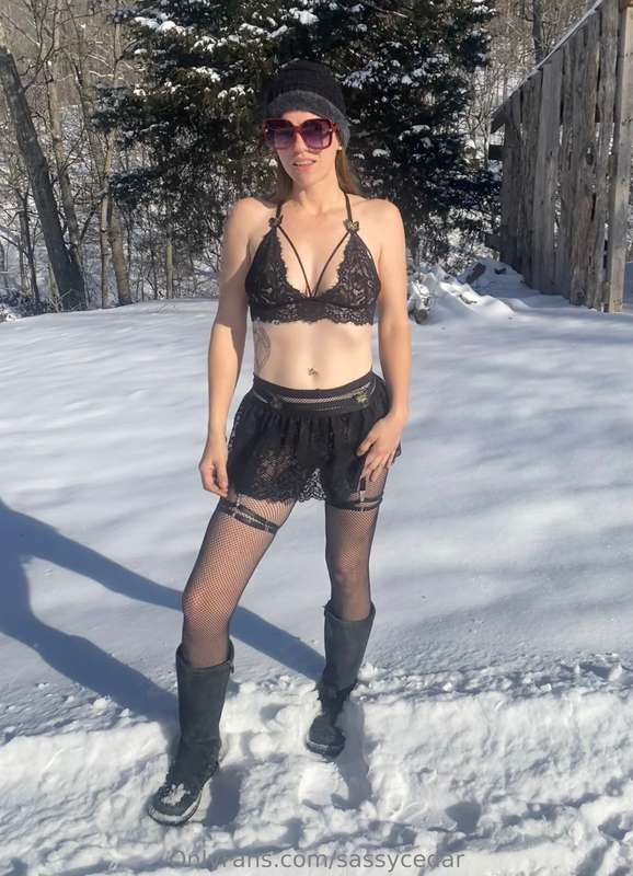 Snow shoot! Shows a lot of angles with no panties! I grab my..