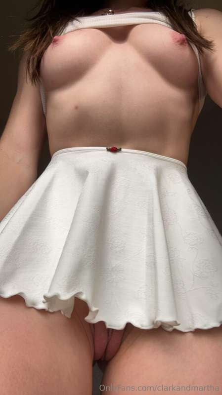 The sweetest fan got me this super sexy and cute mini skirt ..