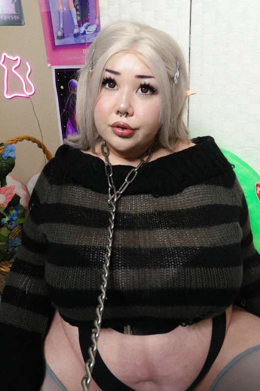 your personal elf girl has arrived, complete with a leash an.. 1