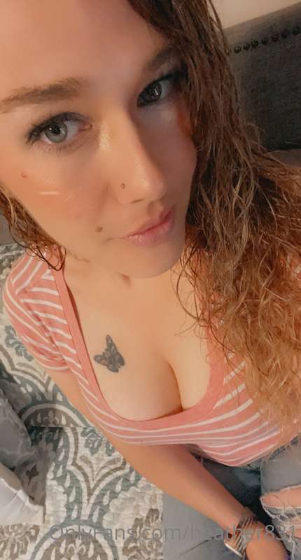 It’s not very warm out today. So jeans and a shirt instead o.. 1