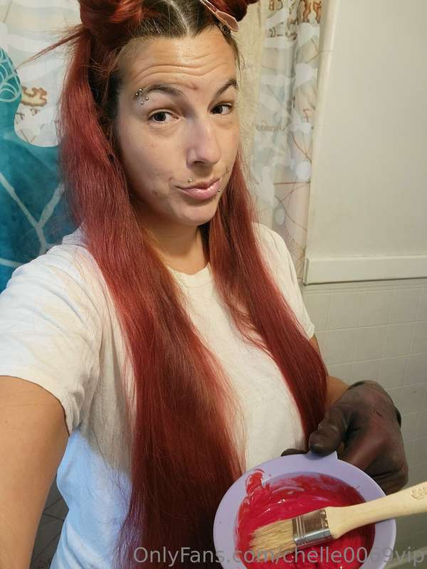 Hey pervs ❤️ Sharing my day off hair dying and shower advent..