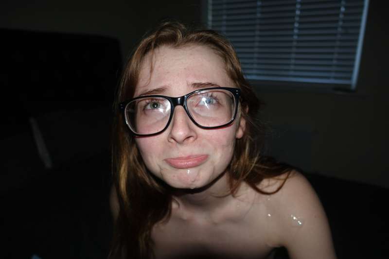 Erin doesn't like my salty cum all over her as you can tell .. 4