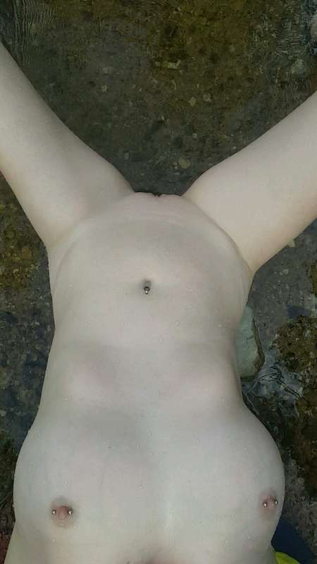 Chilling naked in the water at Byfield Queensland! Love life..