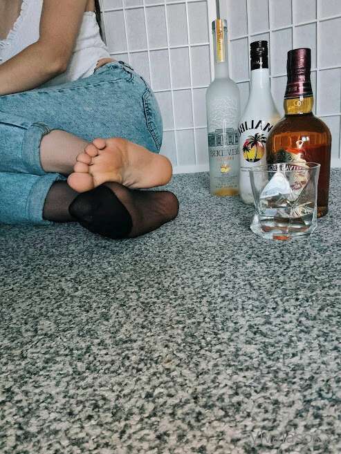 you + me + my feet + alcohol = A party for your dick! 

I've.. 10