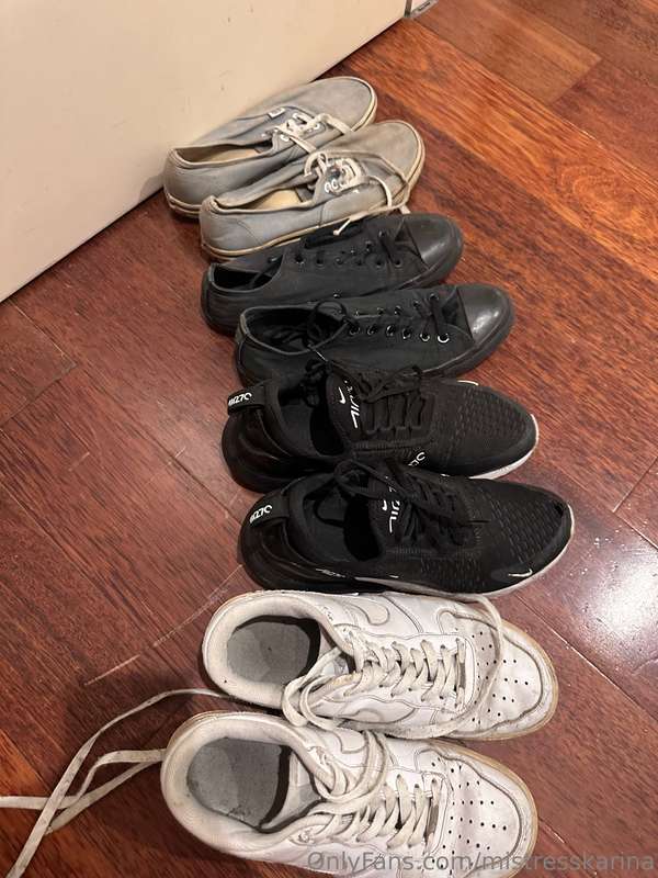 also getting rid of these VERY worn trainers, converse and v..