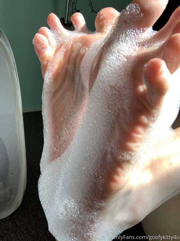 Soapy feet lol 3