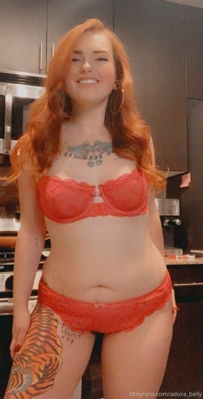 This red undie set looks good but....