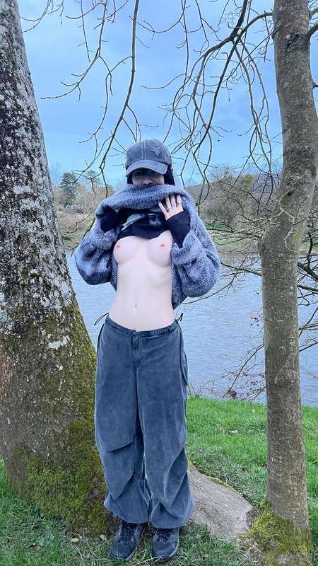 outside and risky 🌲🏕️ what would you do if you saw me outsid.. 3