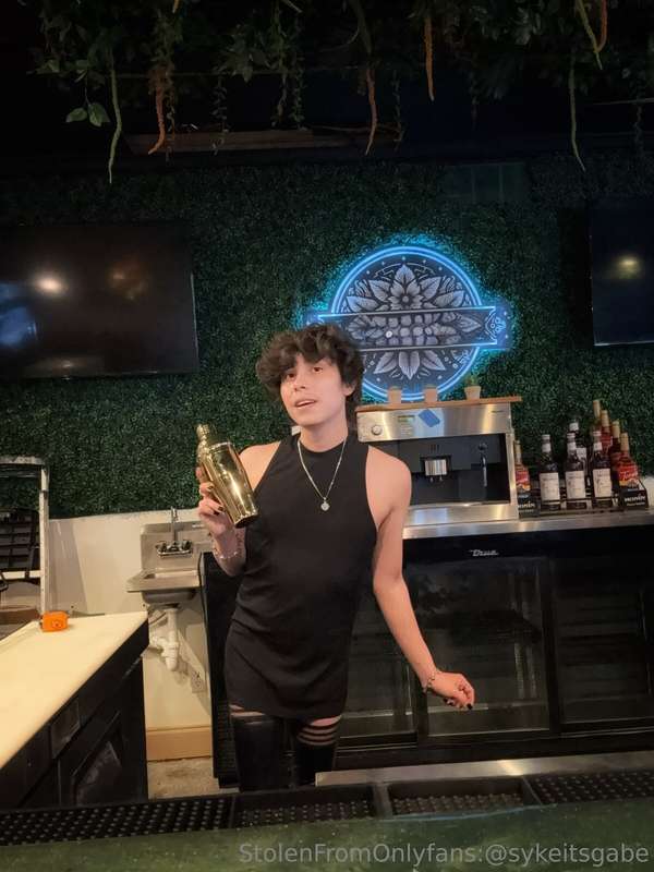 Welcome to ***** bar! I’m Gabe, what can I get for you!? :3 .. 13