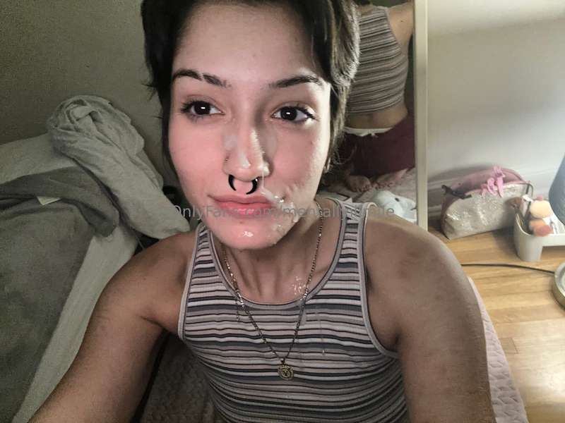 I think I look pretty with cum on my face, dont you? 2