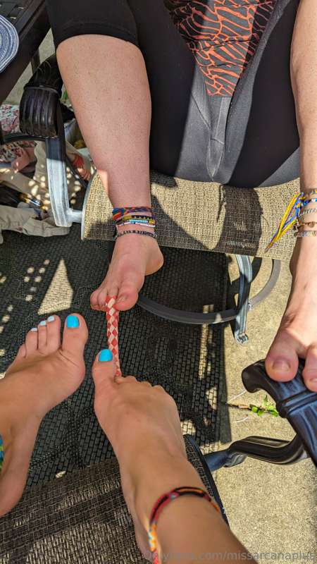 (15-21) Ever see 2 girls using a finger trap with their toes.. 4