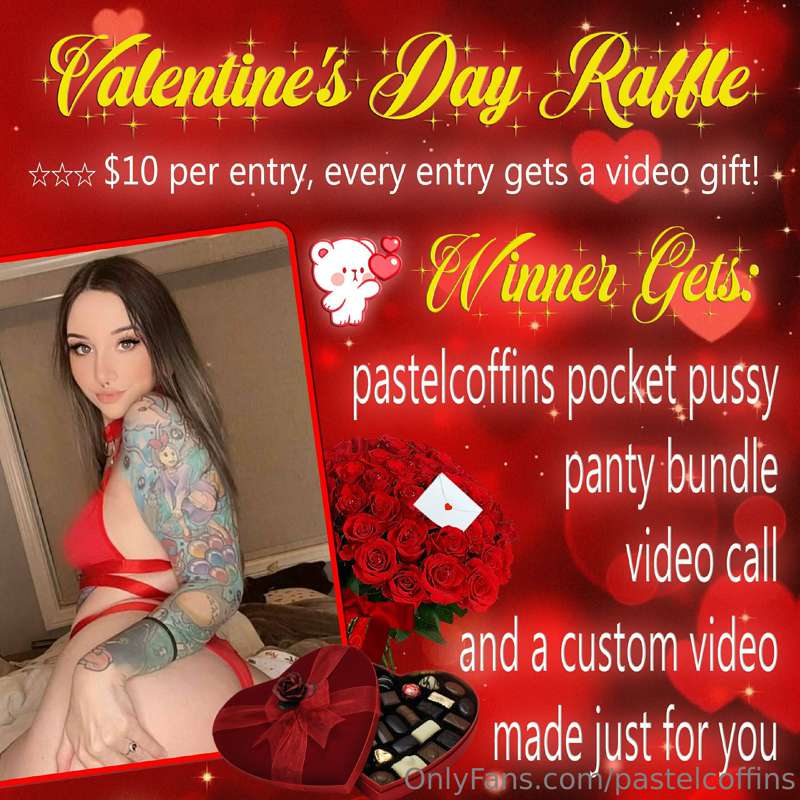 # 🥰 𝐕𝐀𝐋𝐄𝐍𝐓𝐈𝐍𝐄'𝐒 𝐃𝐀𝐘 𝐑𝐀𝐅𝐅𝐋𝐄 🥰

𝘸𝘪𝘭𝘭 𝘺𝘰𝘶 𝘣𝘦 𝘮𝘺 𝘷𝘢𝘭𝘦𝘯𝘵𝘪𝘯𝘦? 💝
$𝟭..