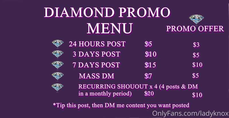 My PROMO PAGE with Special Offers!
💎DIAMOND PROMO💎

💎Welcomi.. 2