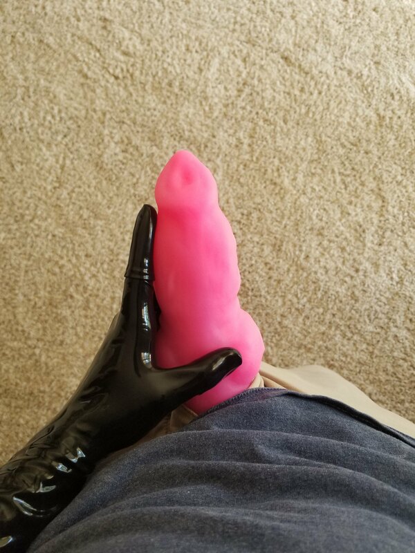 Touch yourself to rubber wolf art for too long you much just..