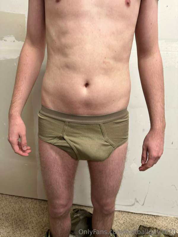 The private doing a little stripping down to his military br.. 17