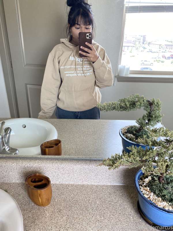 what i'm hiding under the hoodie